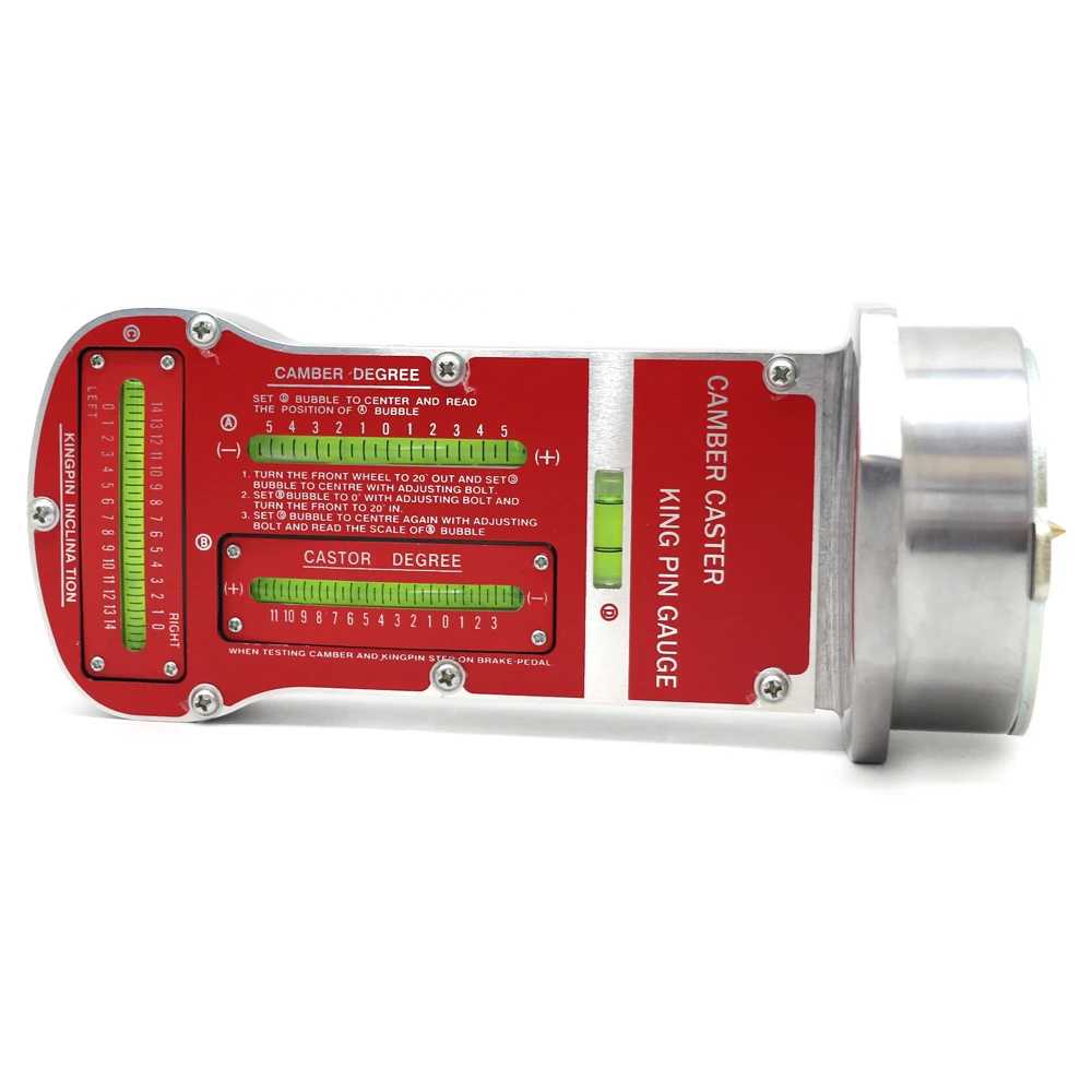 Automotive Front Wheel Camber Locator with Magnetic Camber, Caster and Main Pin Camber Gauge Precision Measurement