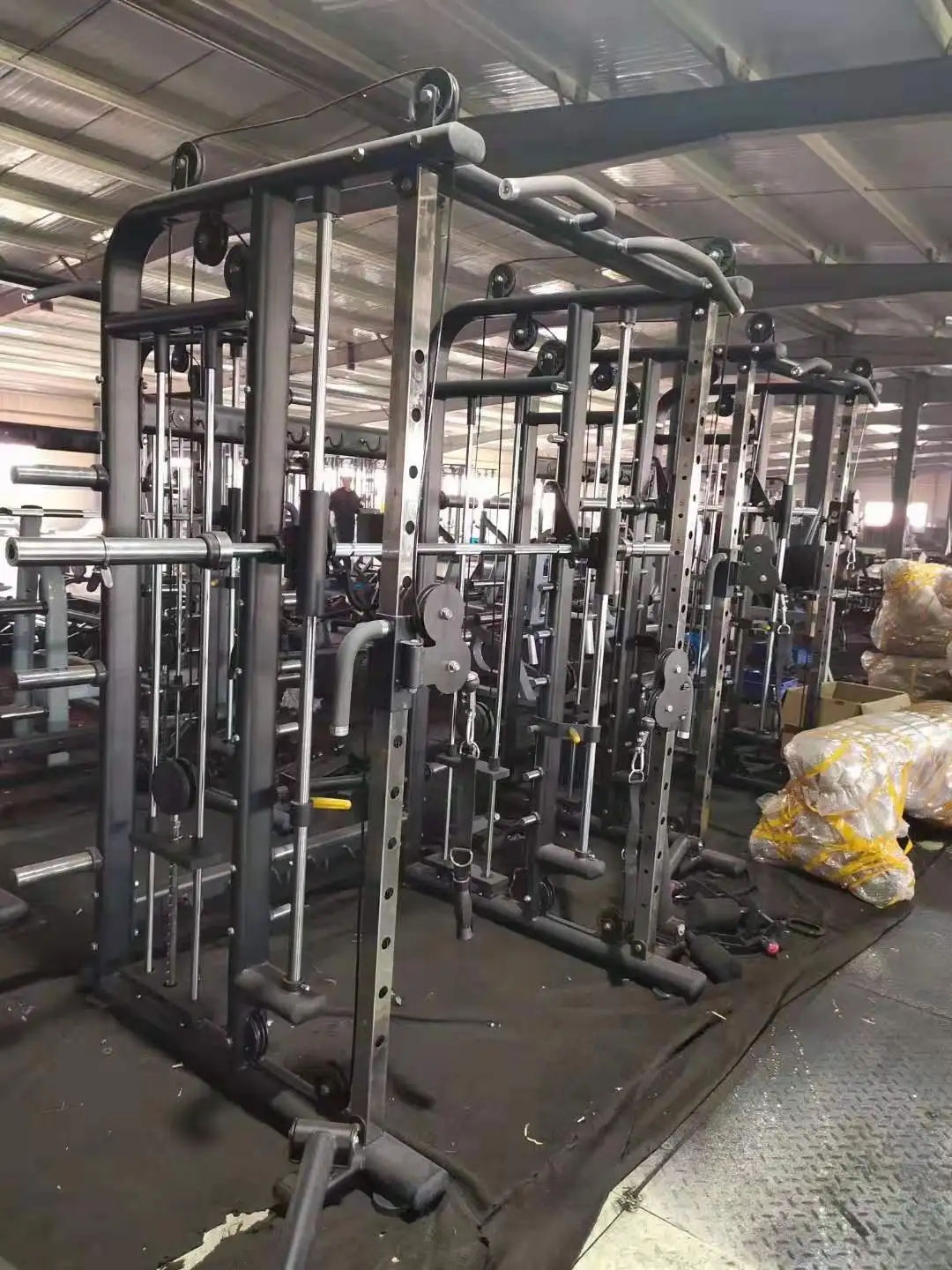 Best hot Selling Three in One Multi Functional Smith Trainer with Cable Crossover &Rack with 80kg*2 Weight Stack XRN1001 machine