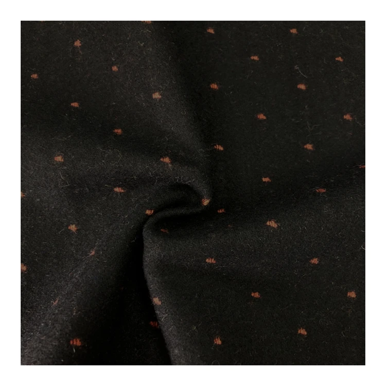
great quality factory wholesale colorful dots single-faced plain 50%wool melton fabric for overcoat 
