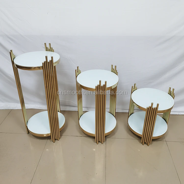 Decorations Wedding Tall Square Metal Flower Display Stand Centerpiece Dessert Table Wedding Cake Stands