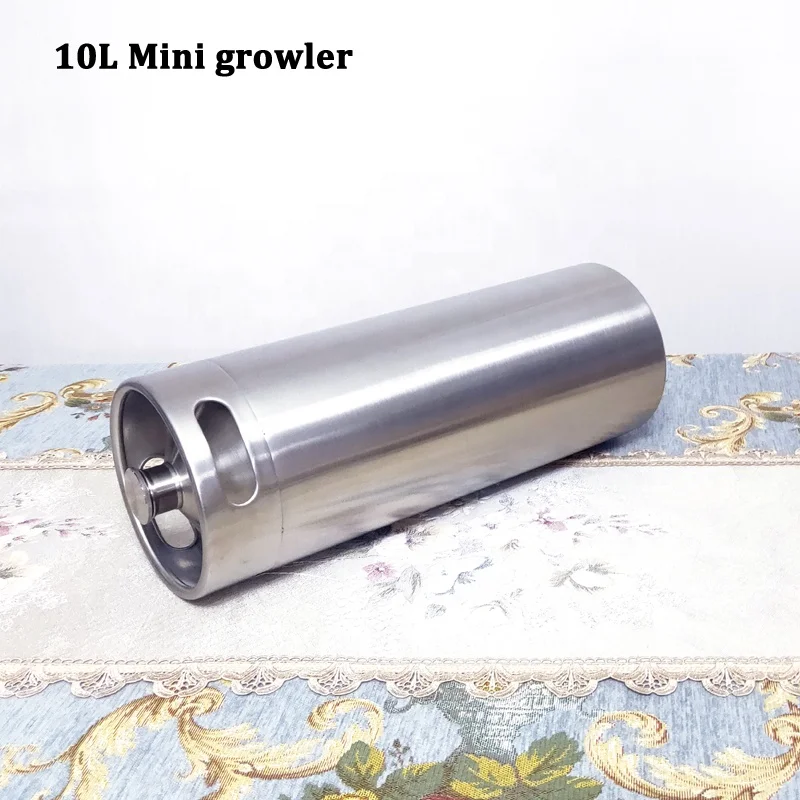 High quality 10L Stainless Steel Growler Homebrew Mini Barrel Beer Keg