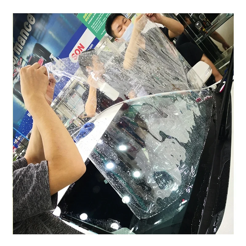 Custom High Hydrophobic Sand Proof Nano Ceramic TPU PPF Car Window Glass Safety Film Car Front Windshield Protection Film