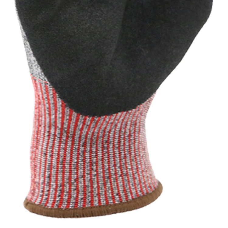 ENTE SAFETY Wholesale Machinery Maintenance Non-Slip Oil Resistant Cut Resistant Nitrile Sandy Work En388 4X43F Safety Glove