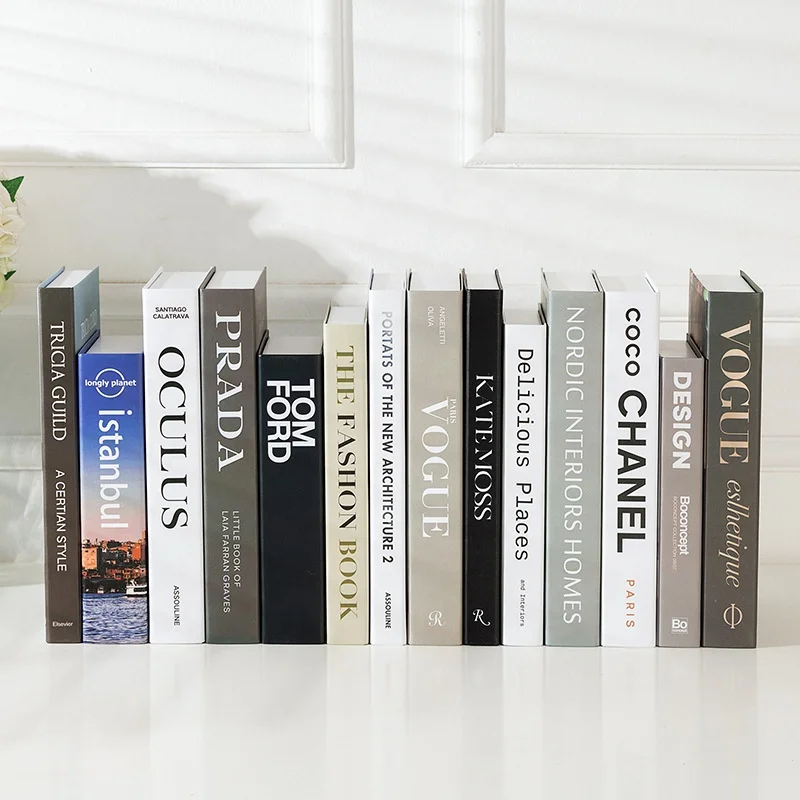 Модные искусственные книги украшение для дома известный бренд Декор современные роскошные искусственная декоративная