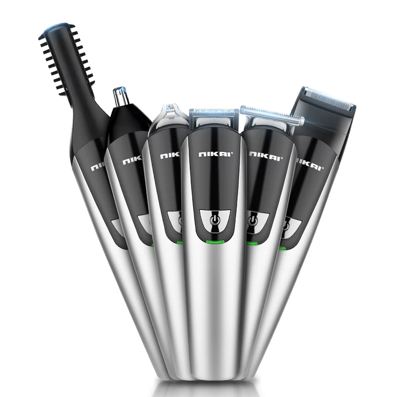 Suttik NK-78 Cordless IPX5 Waterproof  Body Mustache Nose Ear Facial Shaver 6 in 1 Beard Trimmer & Clipper Men Grooming Kit