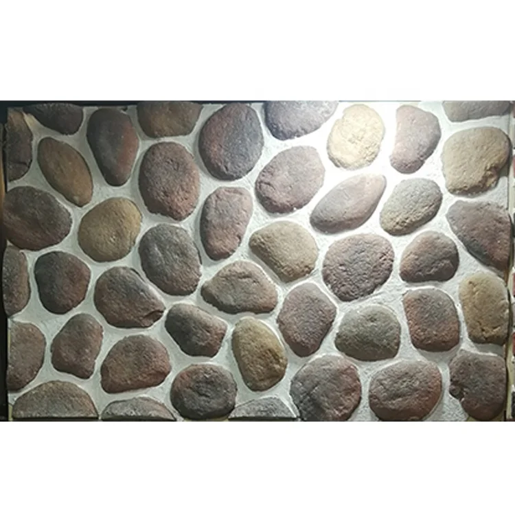 Artificial Pebble Stones Quality Artificial Stacking Cobblestone Wall For Gardens Pavements And Landscape