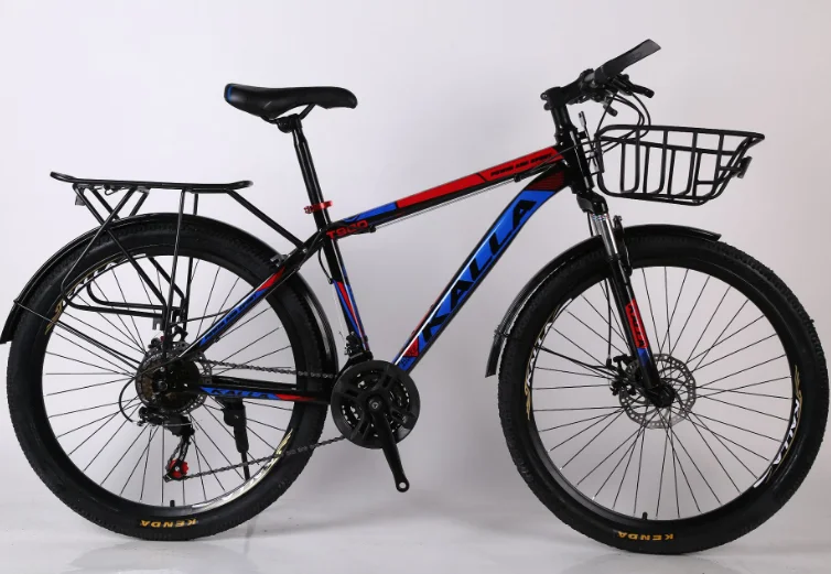 Off road ,  manned ,  multifunctional mountain bike with front basket
