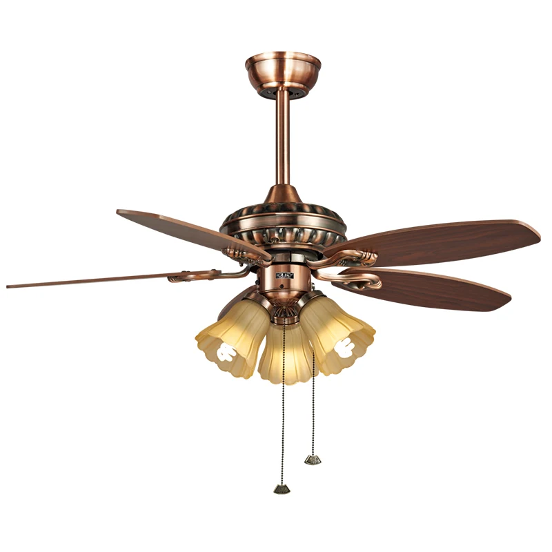 New 2023 products 42inch Brown Wood Blade Modern Remote Control Remote Control Ceiling Fan energy saving cool air