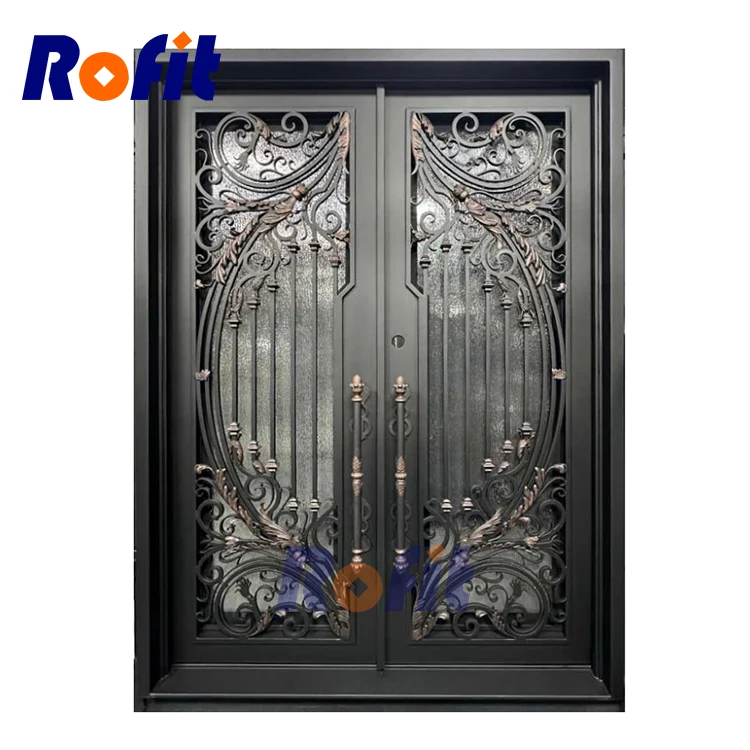 Modern Main Entry Modern Design Steel Wrought Iron Gate High Grade Mental Exterior Wrought Iron Entrance Gate