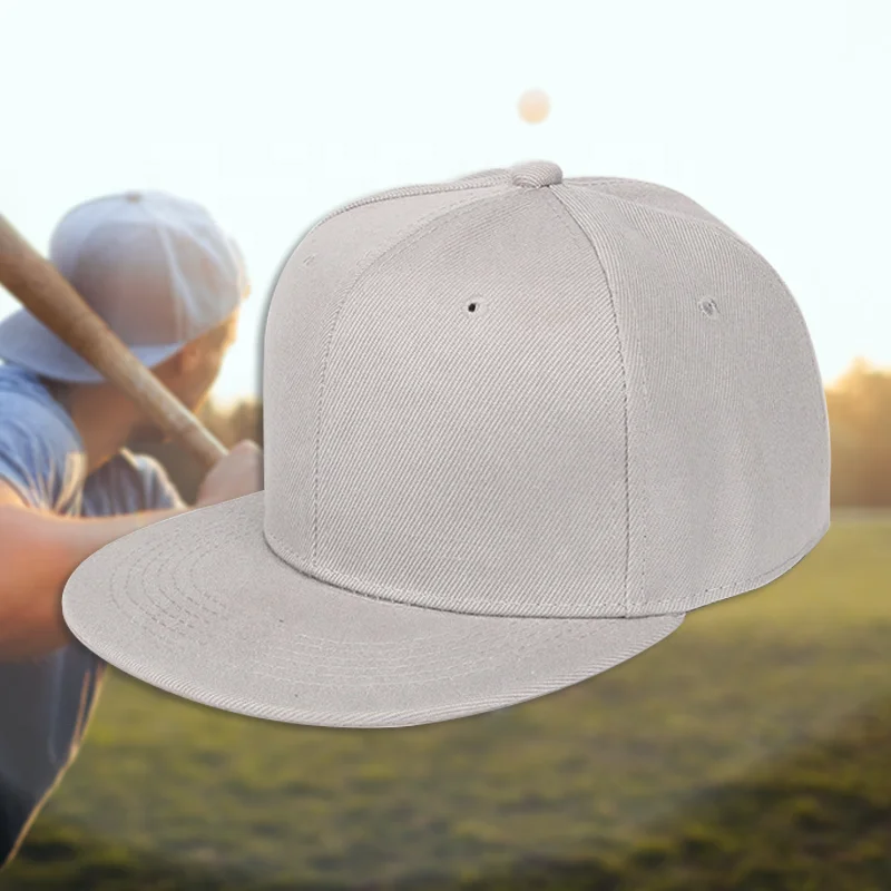 Мужская Регулируемая Снэпбэк Кепка из 100% хлопка с высокой структурированной короной и плоским