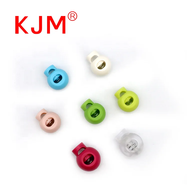 KJM регулируемый цветной Модный шнур с замком, пружинный переключатель, пластиковая крышка для рюкзака, одежды