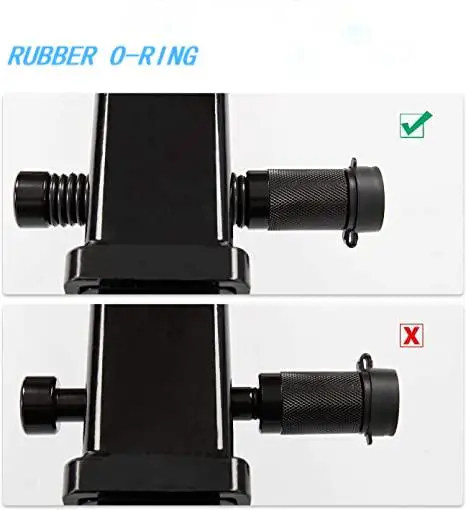 Metal Black Trailer Receiver Hitch Lock with 5/8 Inch Pin Long Hitch Pin O-ring for Truck RV