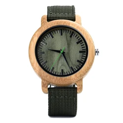 DODO DEER Shenzhen Factory OEM Private Logo Mens Bamboo Wooden Watch Nylon Band Wrist Watches