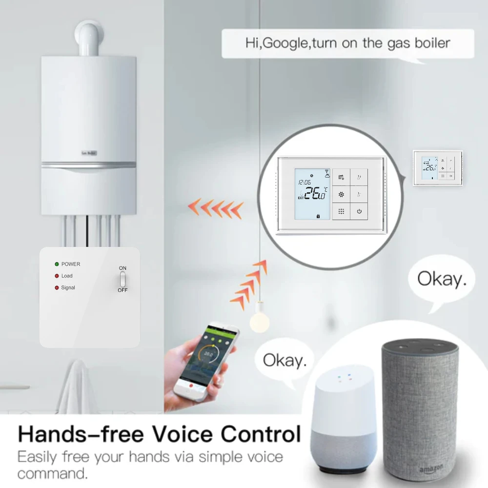 HY010RF Lcd Screen Programmable Thermostat Underfloor Heating Warm Floor Temperature Controller Smart Life App Remote Control