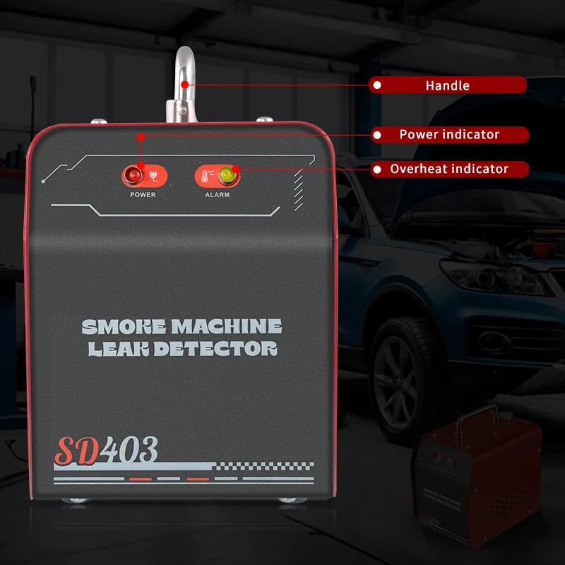 SD403 Automotive Smoke Machine with Air Pressure Leak Detector Car Trucks EVAP Detect Pipe Smoke Leakage Analyzer
