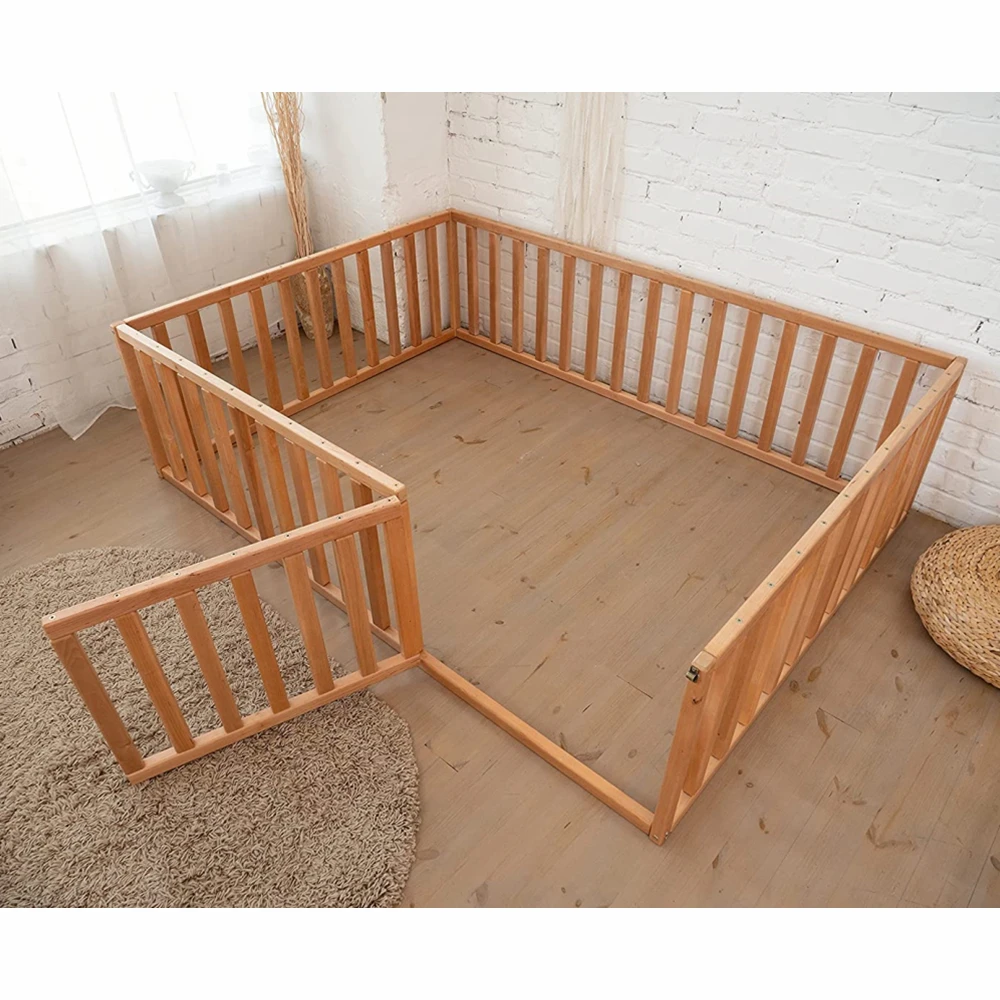 Wholesale Price Single House Bed Wooden Montessori Child Toddler Bed Frame