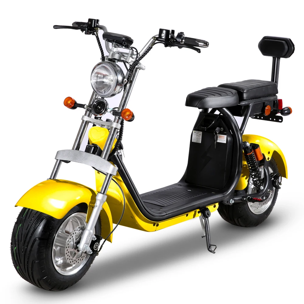 Retail price 1500W 60V Import China Fat Tire Scooter Food Delivery Electric 2 Wheel Electric Scooter With Two Seat