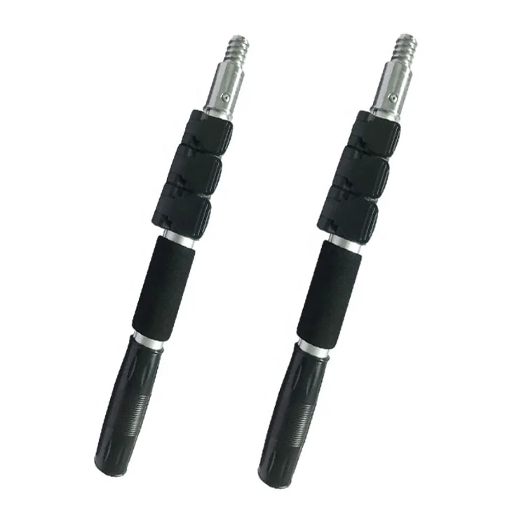 Height adjustable 3 sections ceiling cleaning brush extension pole with light weight telescopic pole