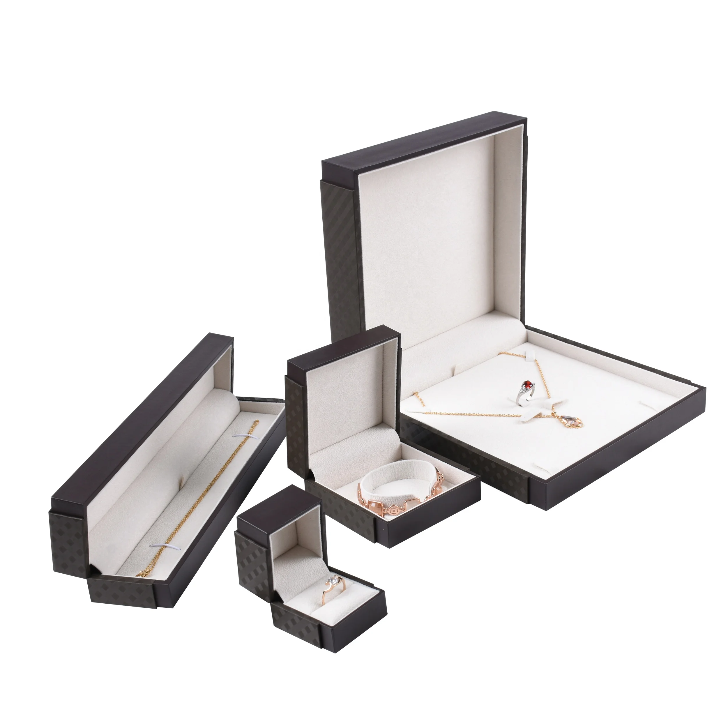 Оптовая продажа, Классический кейс для ювелирных изделий на заказ, коробка для упаковки ювелирных изделий