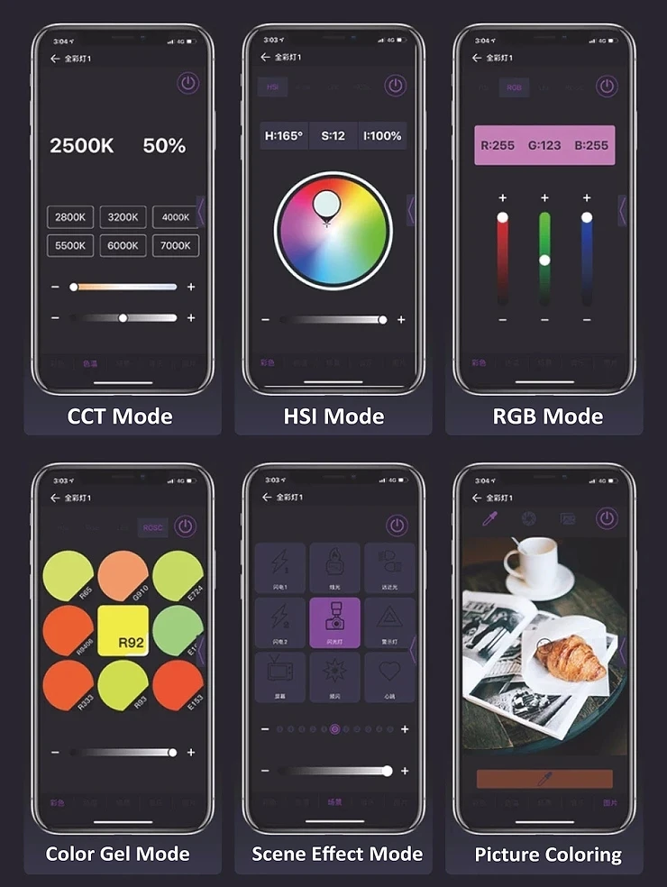 Falcon Eyes Irisa 2 App Control 25W 2500K-9999K photography Shooting Video RGB video tube light Light