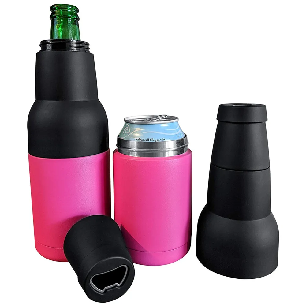 
ZongZheng 12oz Custom Vacuum Insulated Double Walled Stainless Steel Beer Can and Bottle Cooler With Beer Opener 