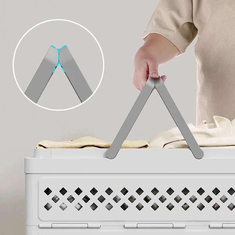 Outdoor Household Foldable Plastic Laundry Basket for Bathroom Storage of Dirty Clothes and Other Items