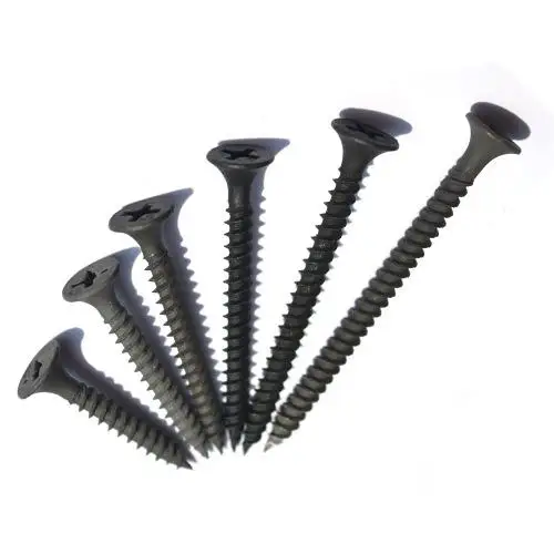 Machine making black drywall screws wood to metal dented hex head cone point self tapping screw for plasterboard