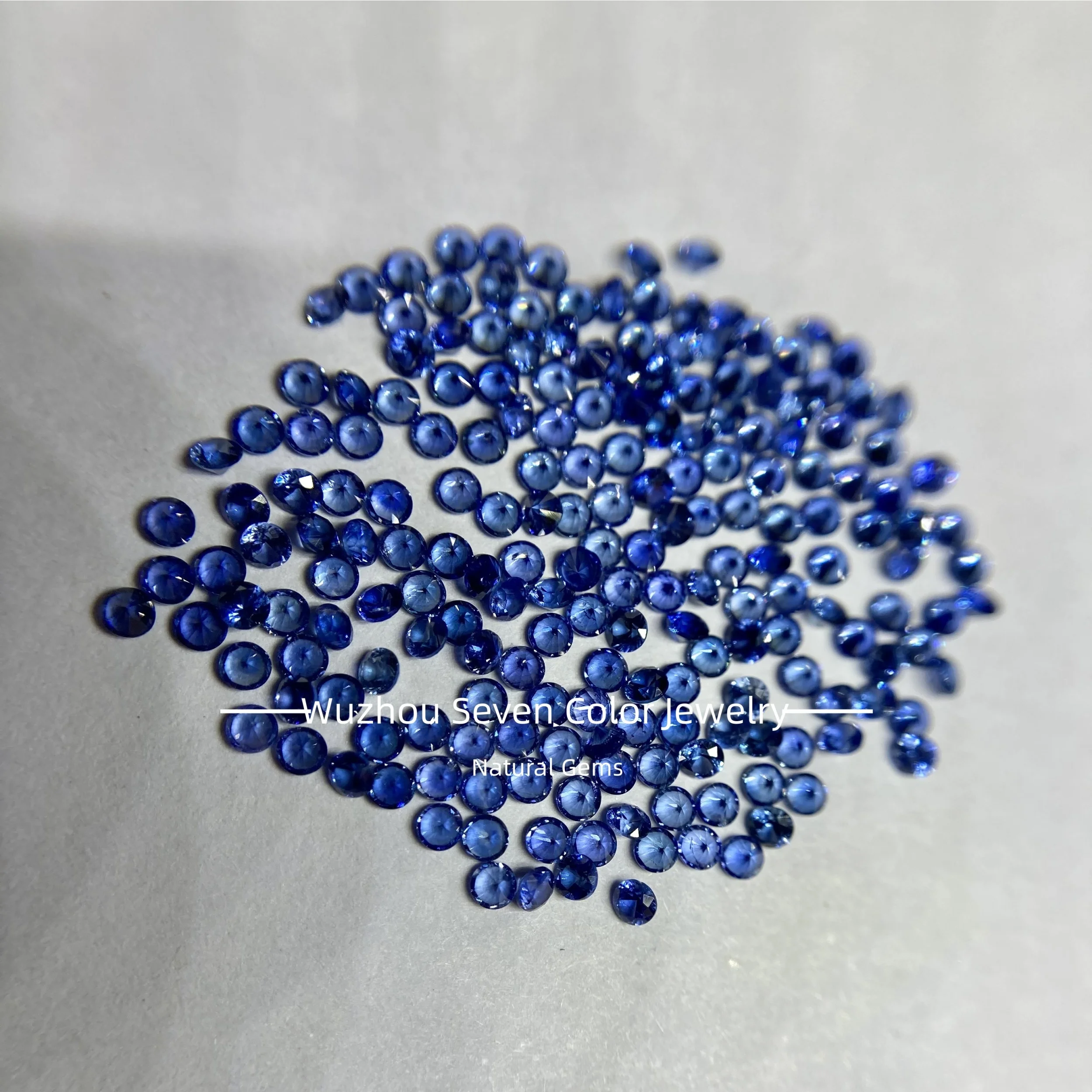 1.5mm natural blue sapphire stone precious stone melee blue gemstone top diamond cut sapphire blue price per carat