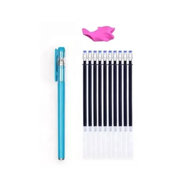 Magic copybook pen reusable invisible ink 10 refills with 1 pen 1 holder gripper