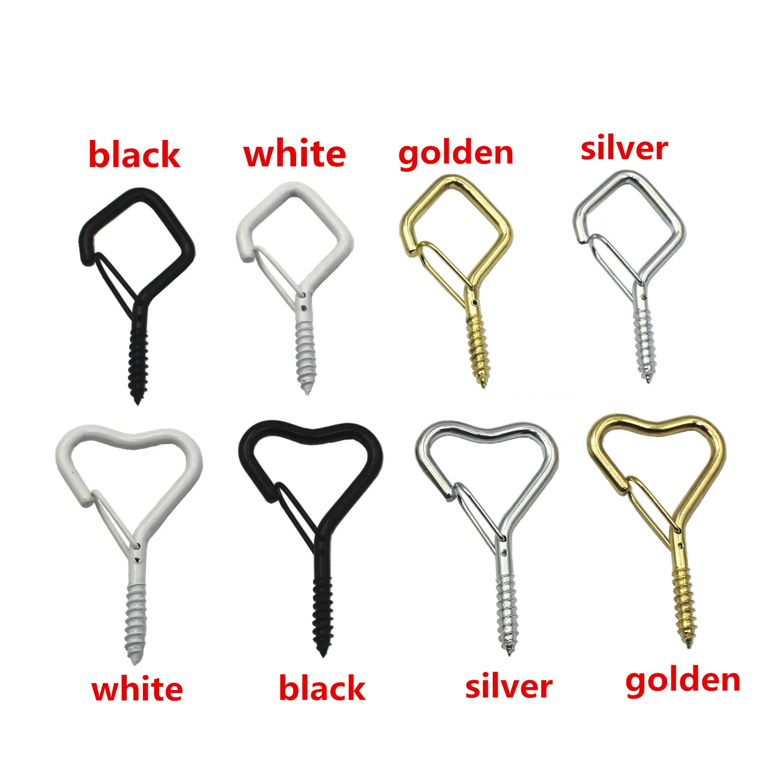 Diamond Screw Hooks, Ceiling Hooks for Hanging Heavy Duty Plants, Q Hanger Hooks for Outdoor String Lights, Christmas Light,