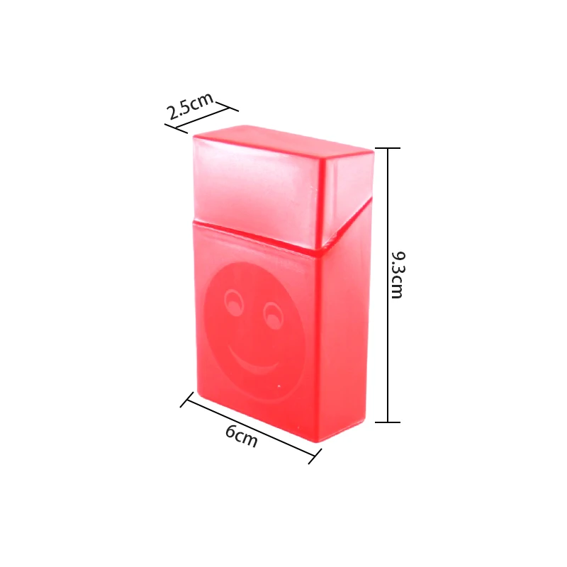 20 pieces of soft pack hard shell plastic multi-color whole pack of cigarettes cigarette box case small items storage box