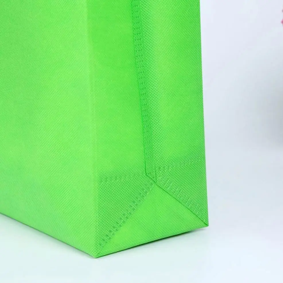 Cheap Eco Friendly Promotional Supermarket Recyclable Standard Size Reusable Non Woven Ultrasonic Shopping Bags with logo
