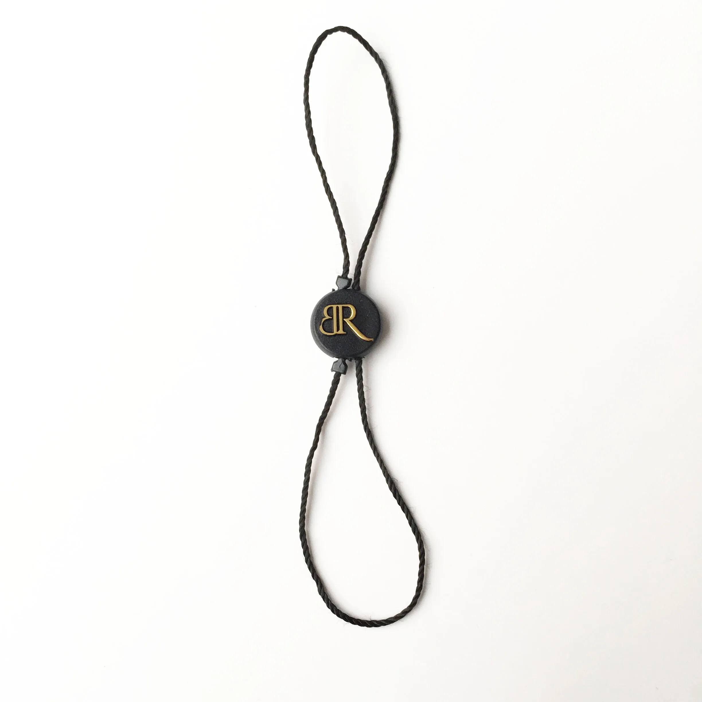 Custom Hang Tags With Strings Garment Hang Seal String Embossed Brand Logos Plastic Hang Tag String
