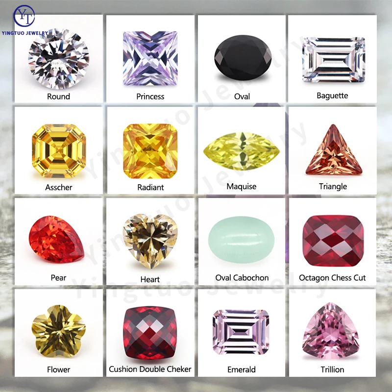 Wouzhou Yingtuo Gems Zircon Diamond Shapes High Temperature Resistant Synthetic CZ Loose Stones Price