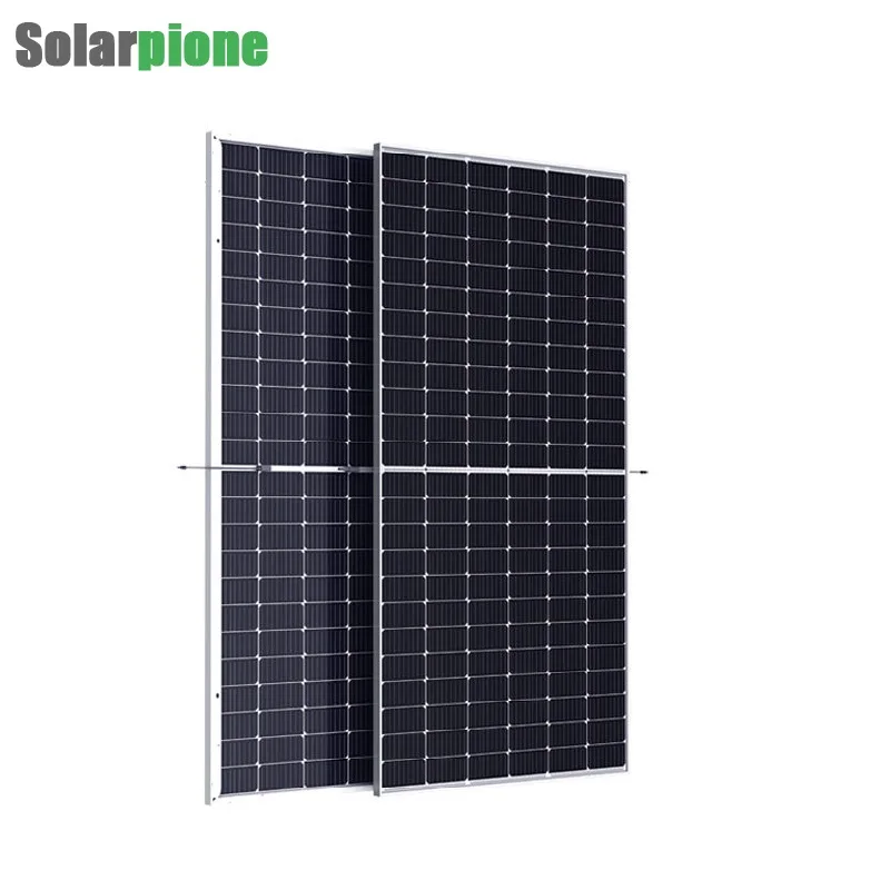 Power Banks Power Station Bifacial Solar Panel 365w 370w 375w 380w 120 Half cells 9BB 166mm Low price in production line