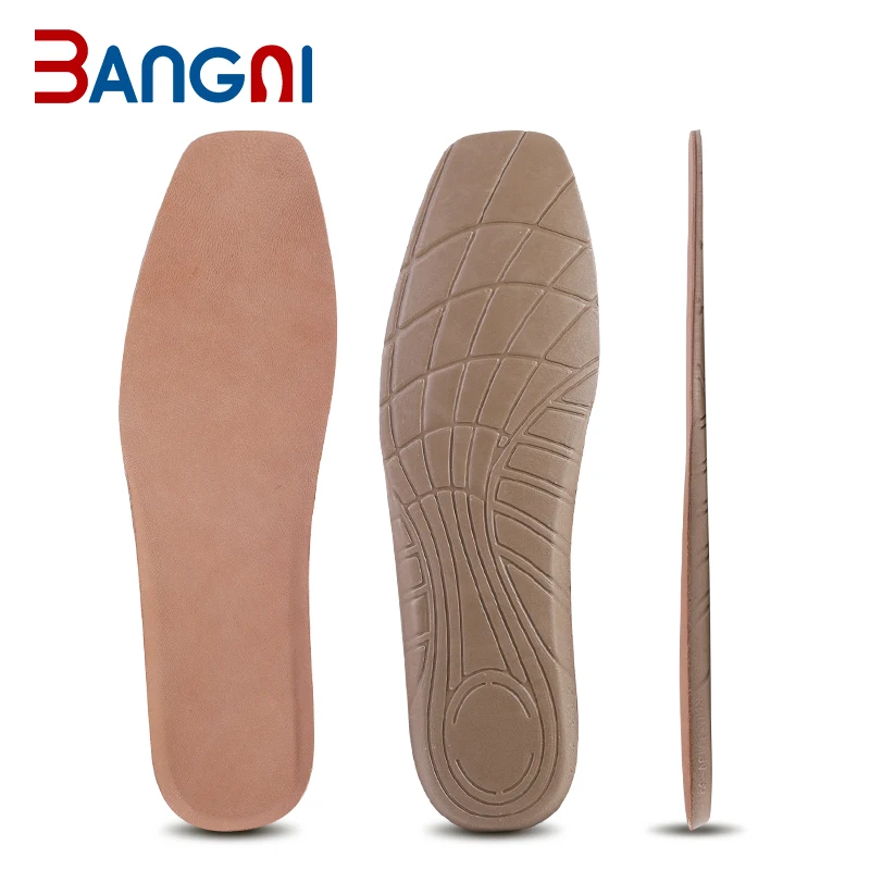 Premium Genuine leather insole Comfortable All Day Deodorant Casual leather Insoles For Men Women