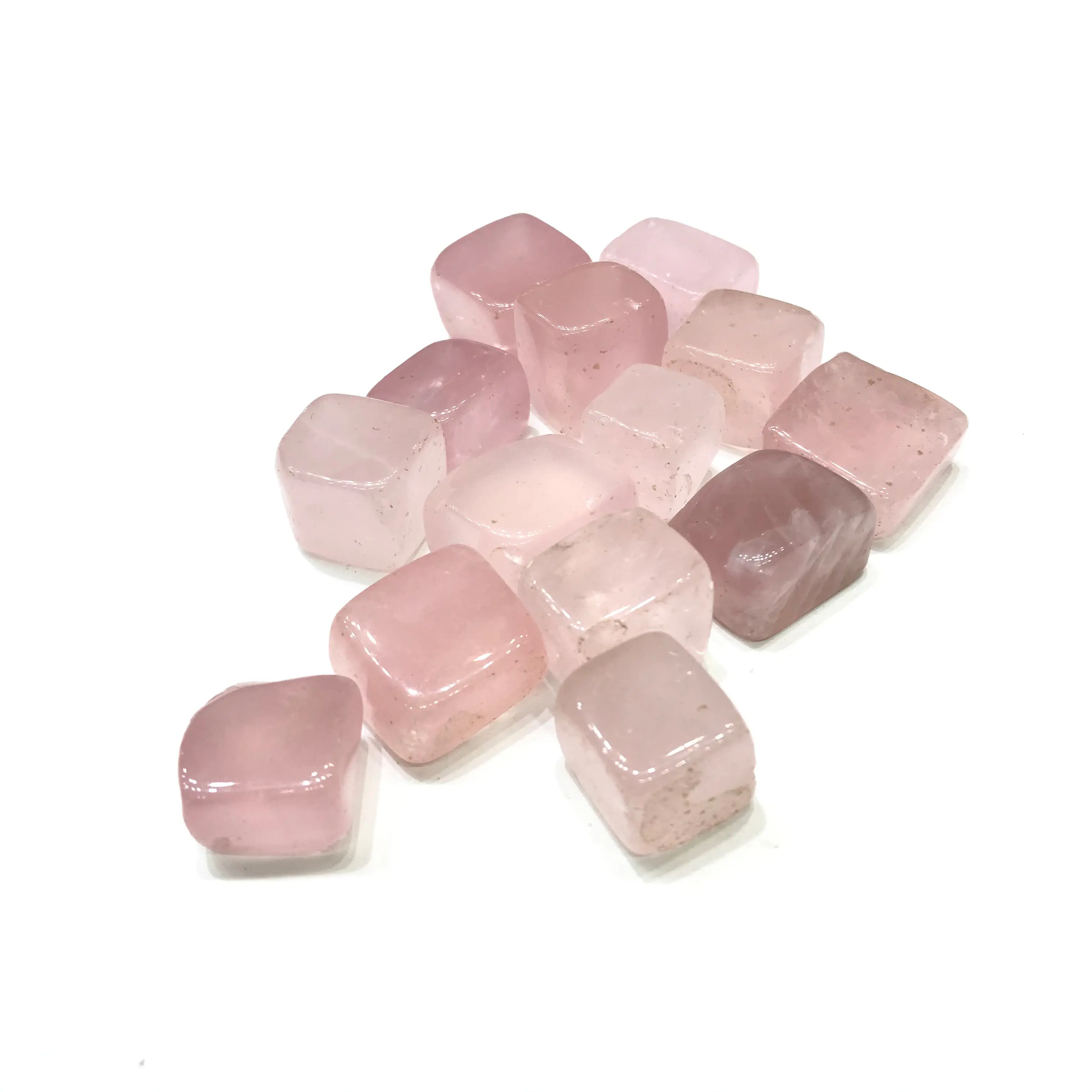 Natural High Quality Rose Quartz Crystal Cube Tumbled Stone For Home Decoration Gifts