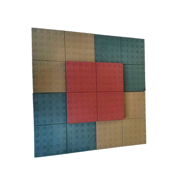 Потайной тактильный тротуарный безопасный резиновый настил