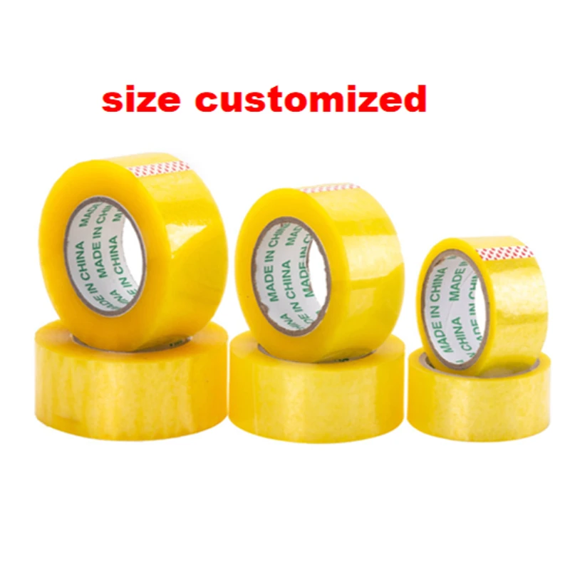 Scotched Bopp Box Packaging By Supplier Yellow Adhesive Stationery Packing Low Noise Parcel Opp Tape