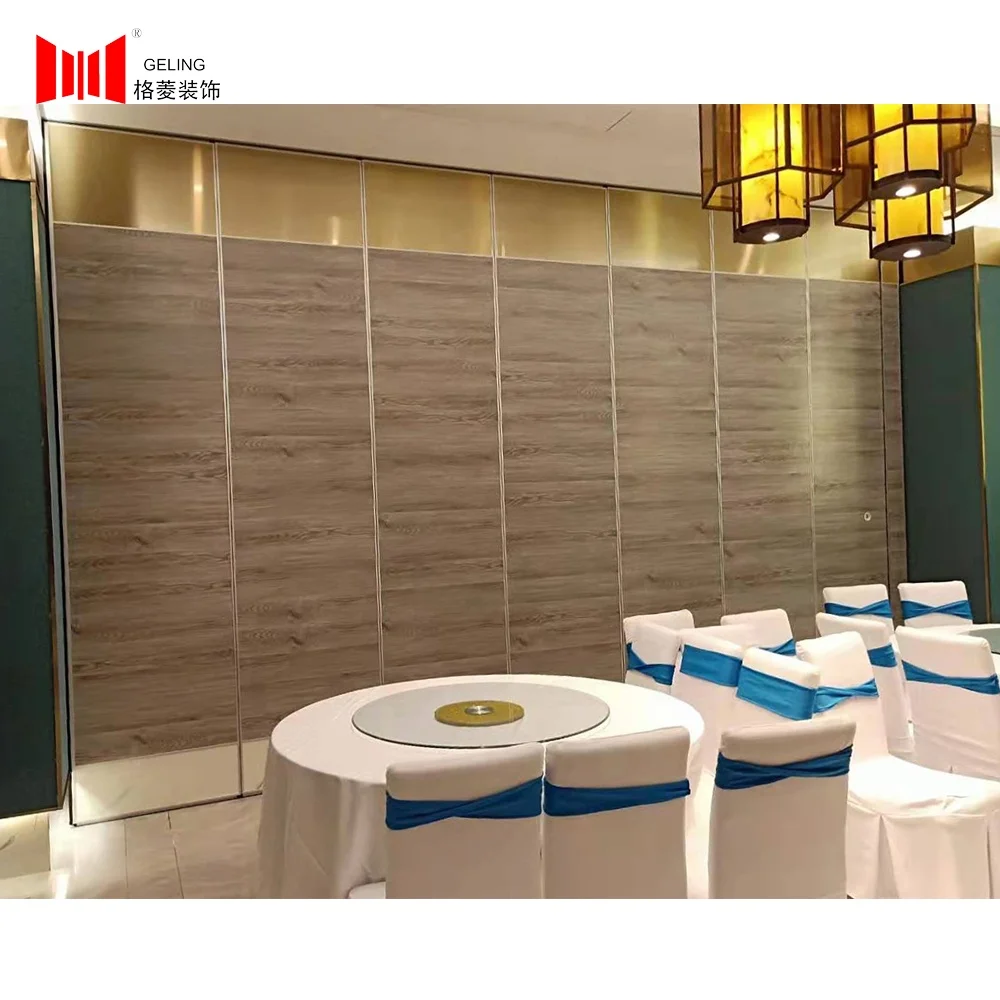 Modern commercial interior portable foldable sound proof hanging movable partition wall for hotel or office