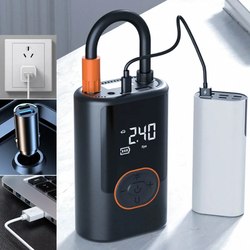 New Electric Wireless Digital Air Pump For Car Tires Portable Car Tire Inflator Car Air Compressor 12V Tyre Pump Bicycle Bike
