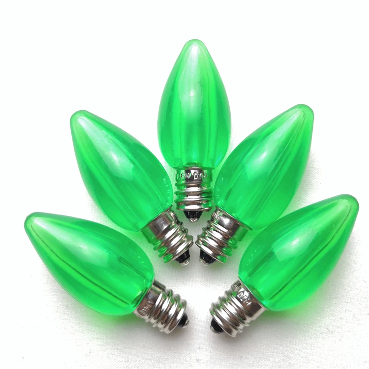 Commercial Grade Christmas Outdoor Decorations Warm White C7 LED Light Bulb Smooth Opaque