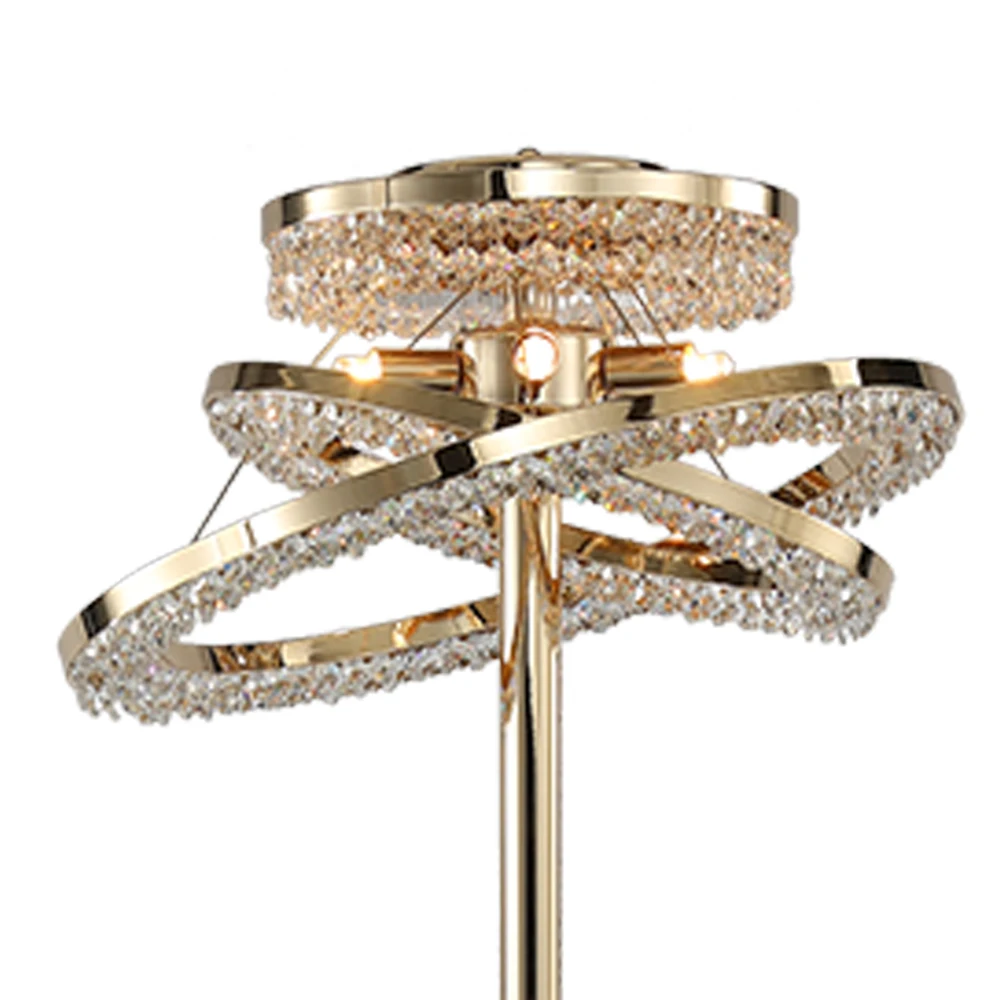 Classic Simple Stars Creative Crystal Floor Lamp bedside Lamp by Gold Luxury Crystal Floor Lamp