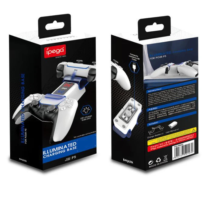 Ipega PG-P5003 Game Controller Charging Base Charger Dock for PS5 Gamepad Wireless Dual Charging Base Retro Video Accessories