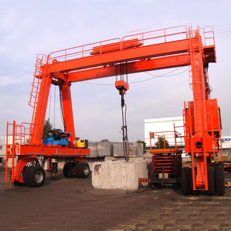 Double Beams RTG Rubber Tyred Container Gantry Crane for Sale