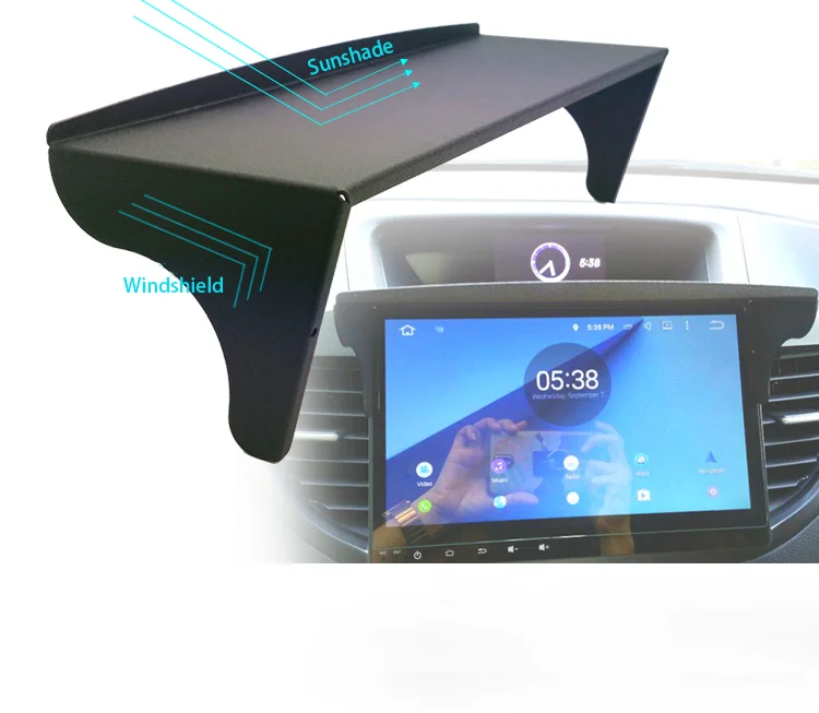 Hot Sale Aluminum Alloy 9 Inch Display Car Gps Navigation Sun Visor