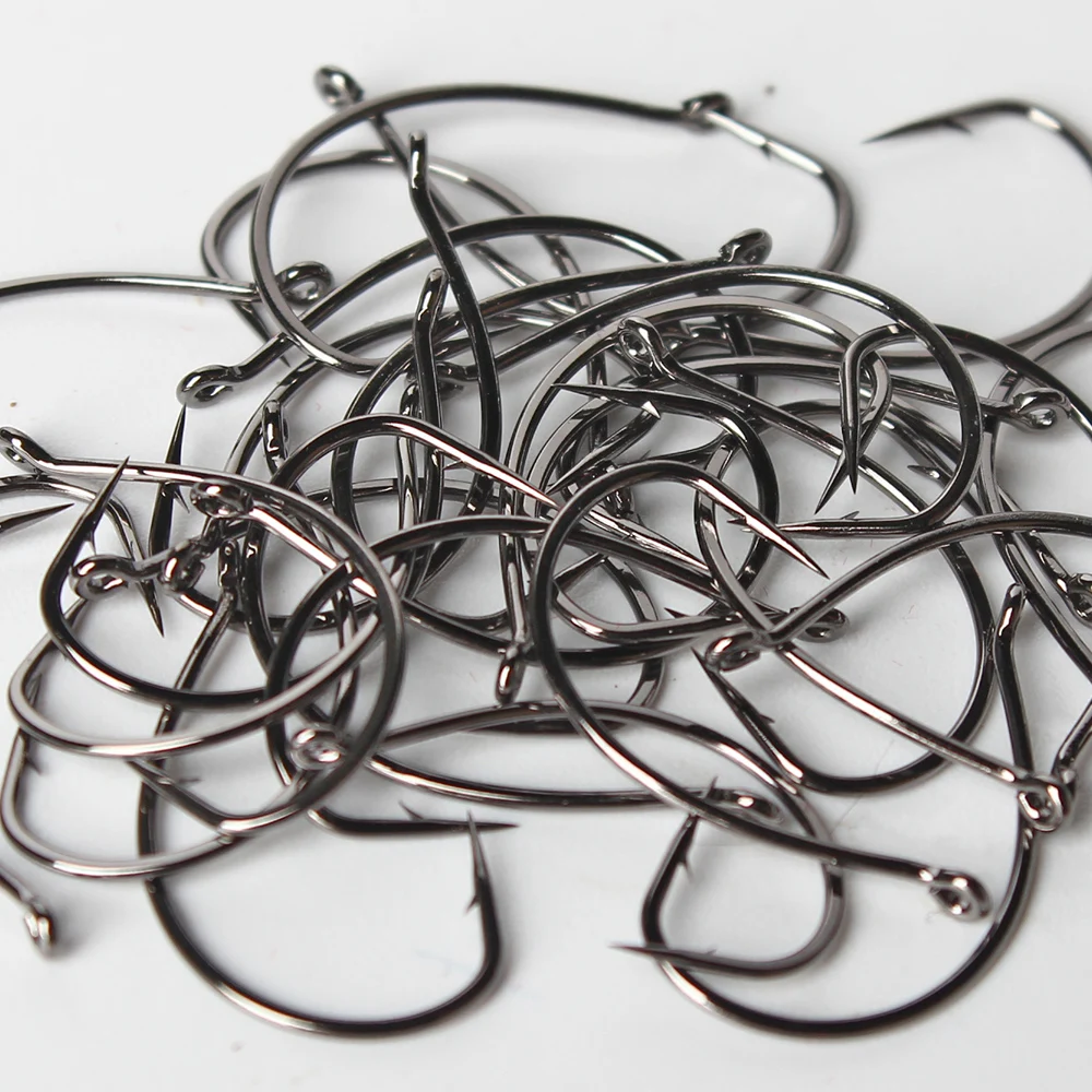 Fishking 8003A High Carbon Fishing Hooks Saltwater Sea Fishing Circled Assist Stainless Steel Fish Hooks 30pcs/bag