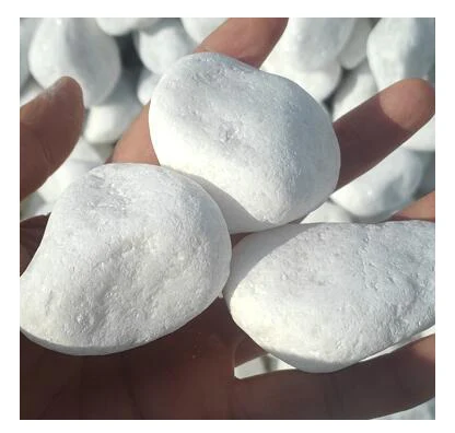 Landscaping decorative pure snow white stone pebble