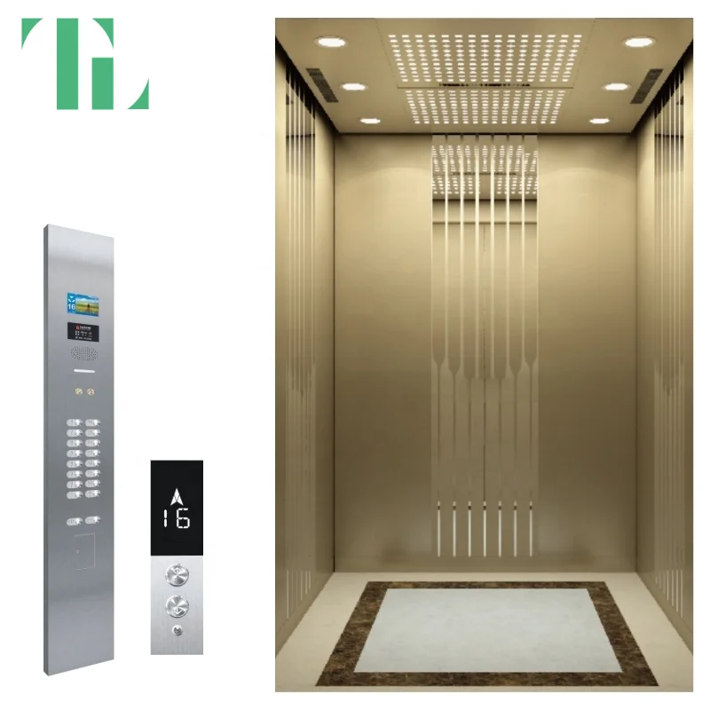 Custom Home Elevators Lift Wooden Style Design 4/5/6 Floors Elevator in House