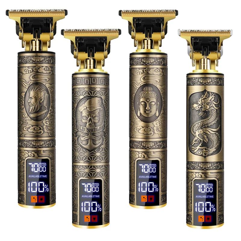 2022 New LCD Rechargeable Hair Clipper Electric Hair Trimmer Cordless Shaver Trimmer 0mm Men Barber Hair Cutting Machine for Men